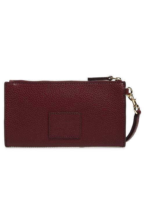Marc Jacobs The Pouch Grain Leather Wristlet In Red