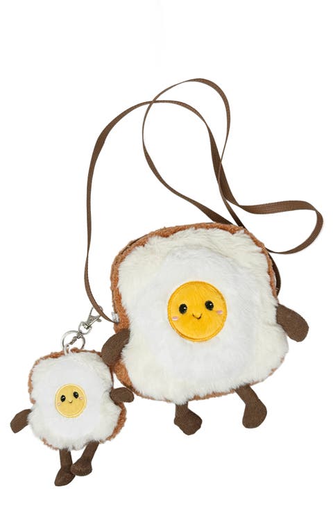 Kids' Sassy Plush Faux Fur Toast Purse & Keychain Set