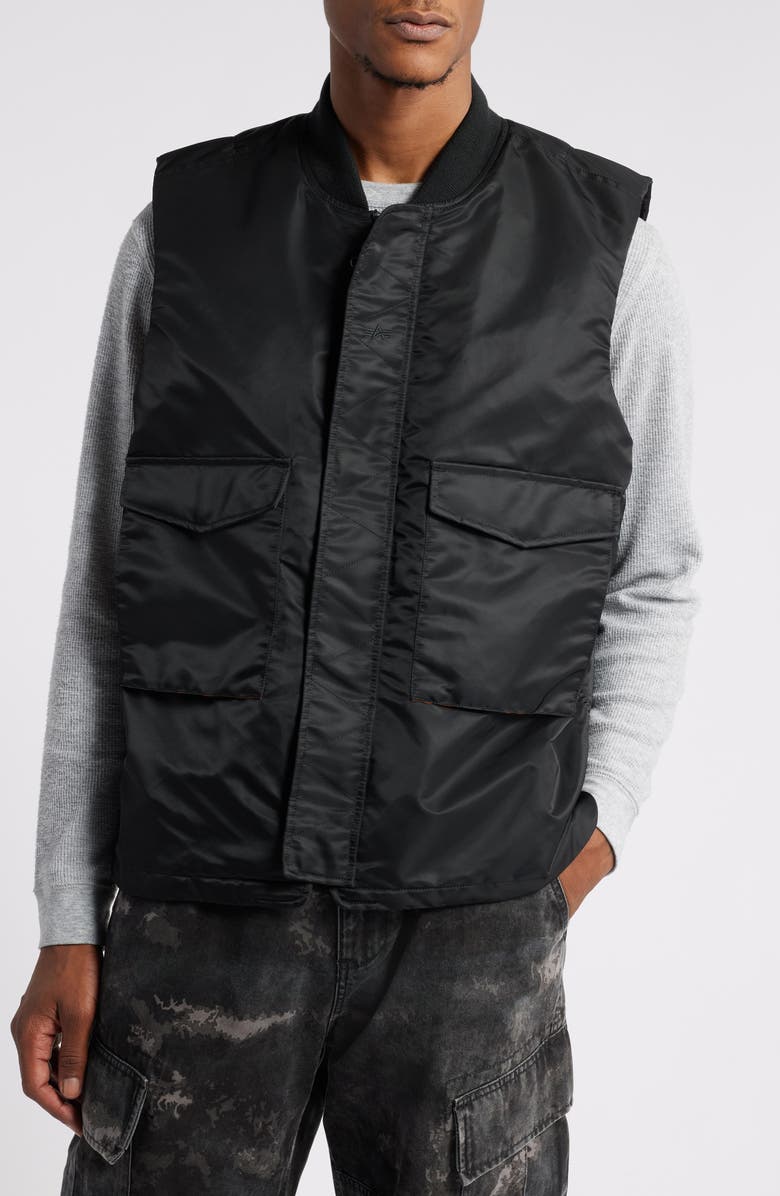 Alpha Industries MA-1 Mod Water Resistant Vest, Alternate, color, Black