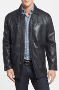 Missani Le Collezioni Classic Fit Reversible Leather & Lambswool Car Coat
