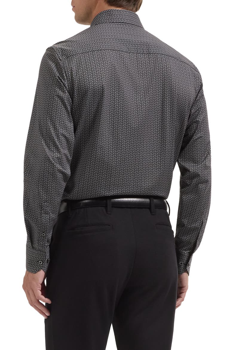 James OoohCotton® Print Button-Up Shirt, Alternate, color, BLACK
