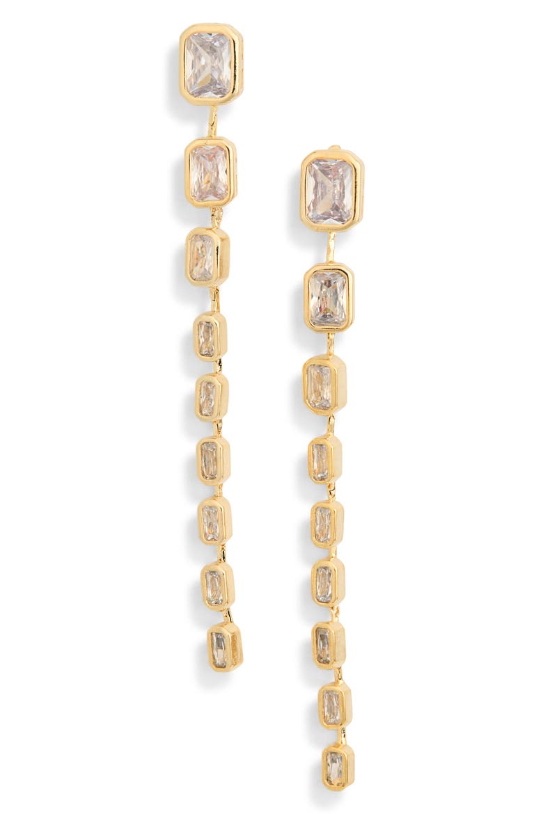 Malina CZ Dangle Drop Earrings, Main, color, GOLD