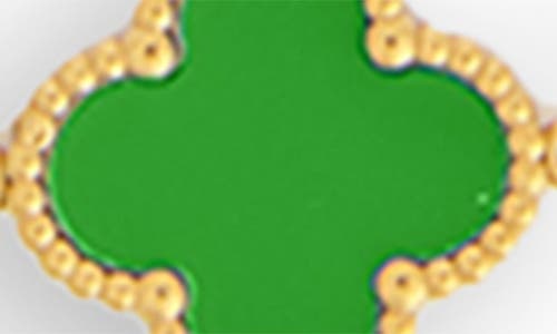 Saachi Clover Station Charm Necklace In Green