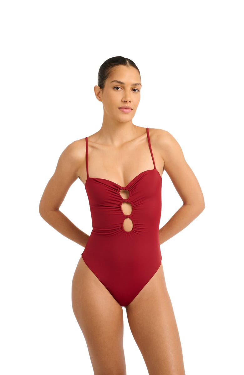 Onia Colette One Piece, Alternate, color, Red Dahlia