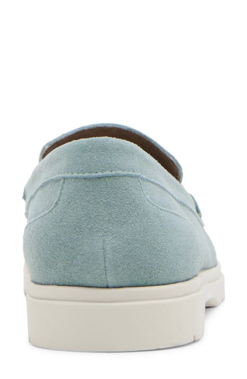Blondo Alex Waterproof Moc Toe Loafer In Green Suede