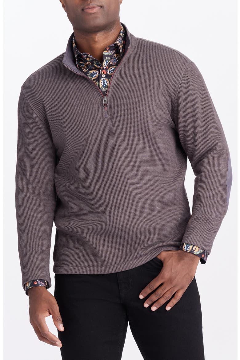 Shepton Quarter Zip Knit Pullover, Main, color, CHARCOAL