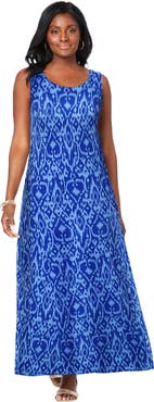 Jessica London Stretch Cotton Tank Maxi Dress