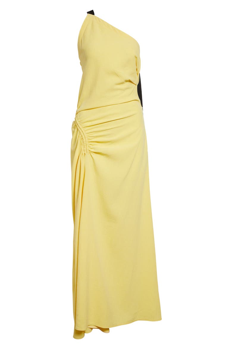 Sirena One-Shoulder Crinkle Dress, Alternate, color, YELLOW