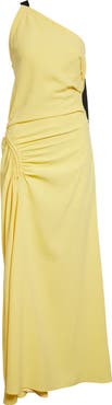 Proenza Schouler Sirena One-Shoulder Crinkle Dress