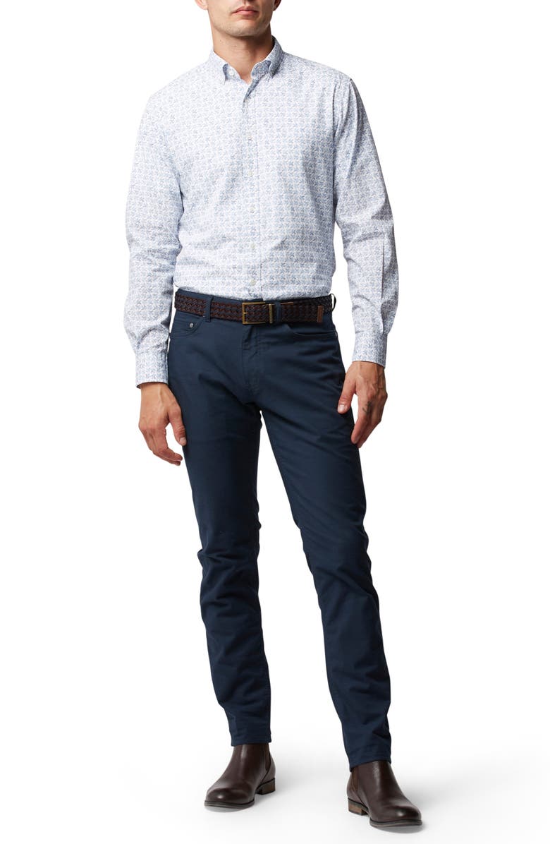 Rodd & Gunn Greneys Road Leaf Print Button-Down Shirt, Alternate, color, 