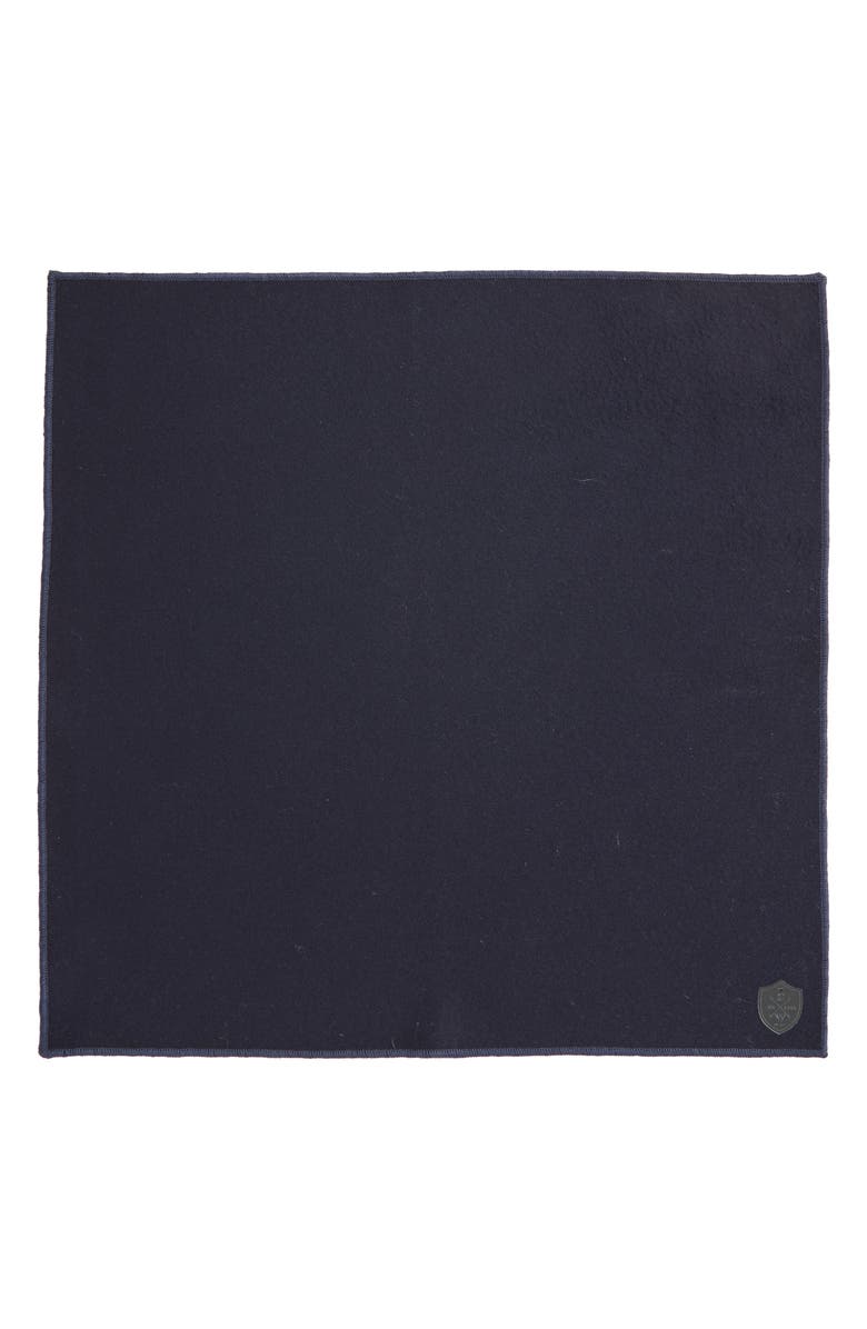 CLIFTON WILSON Cashmere Pocket Square, Alternate, color, Navy