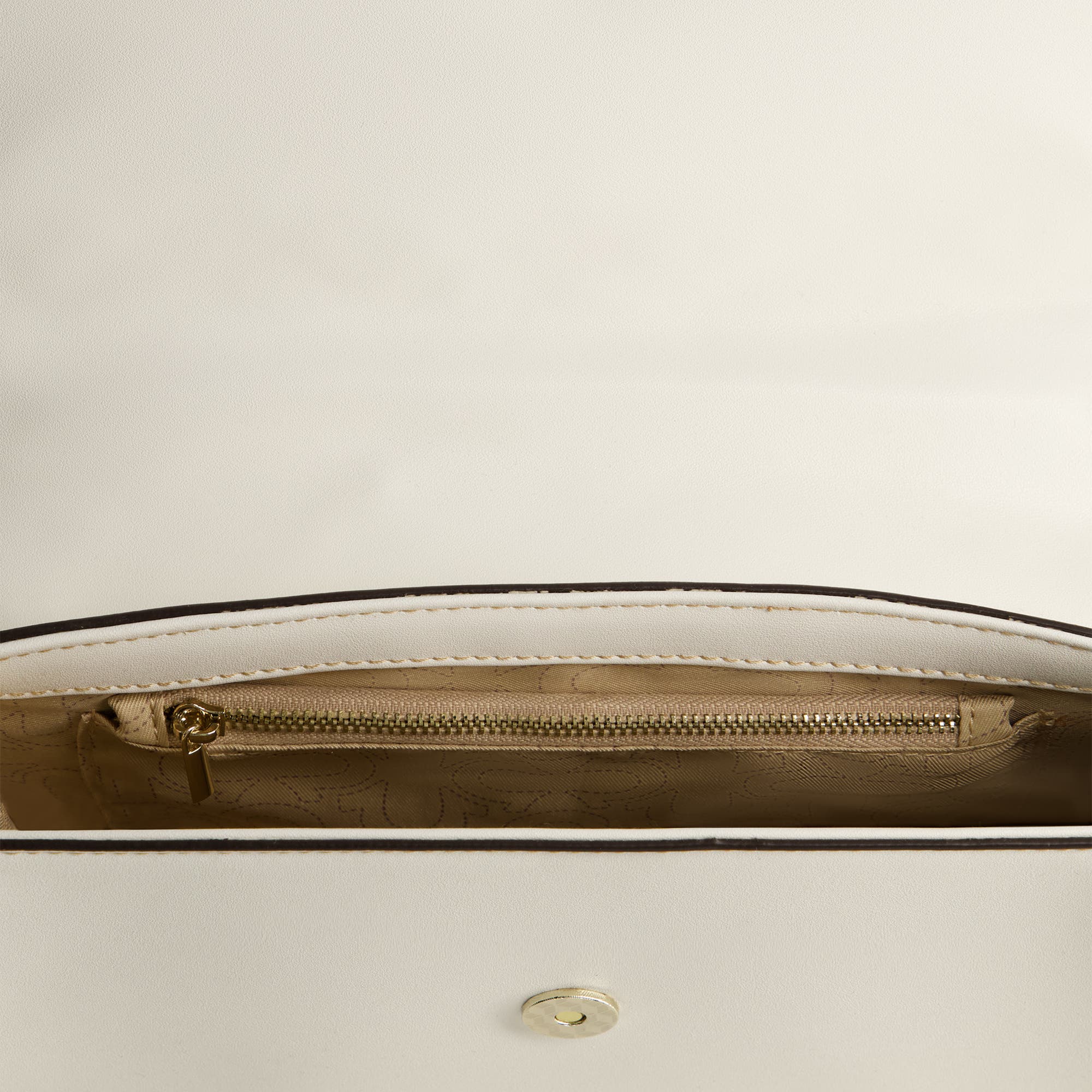 True Religion Studded Denim Flap Bag, Alternate, color, White