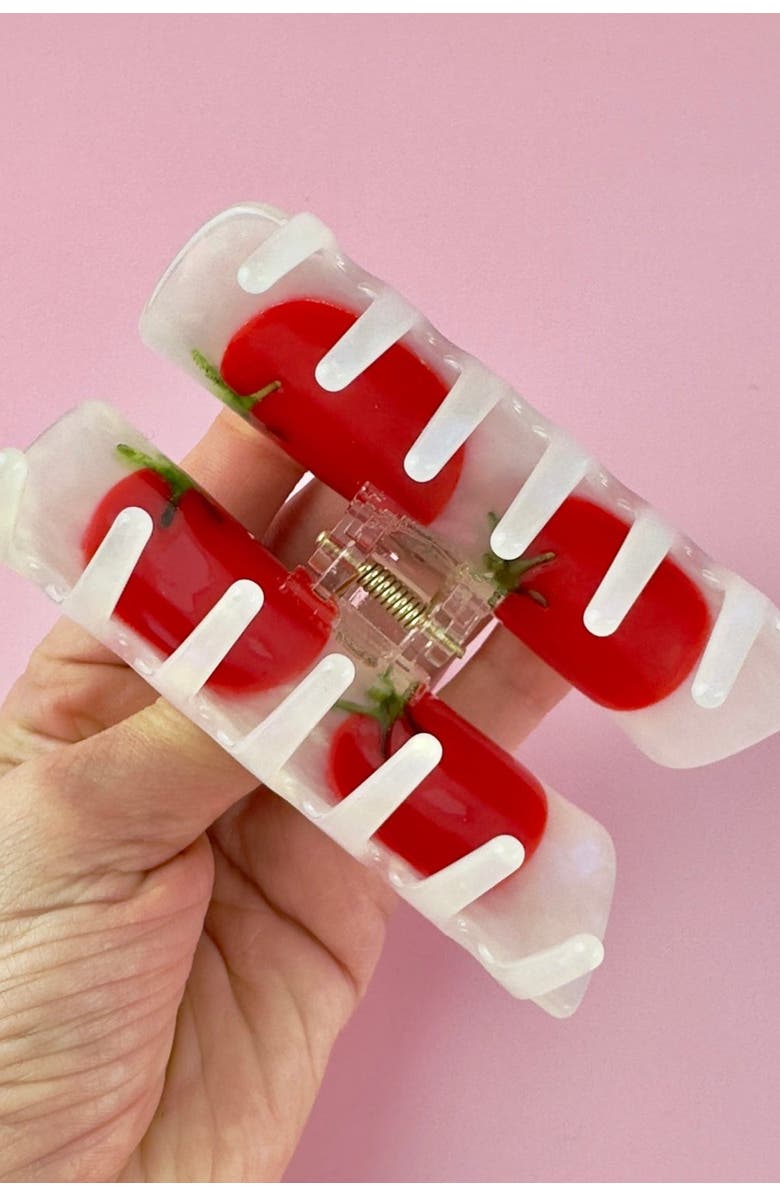 Centinelle Tomatoes Hair Claw, Alternate, color, Red