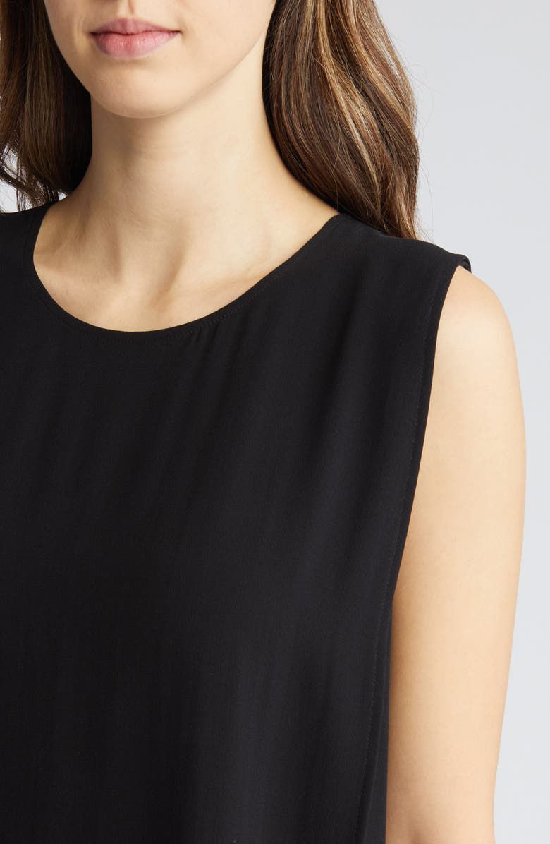 Eileen Fisher Matte Silk Shift Dress, Alternate, color,