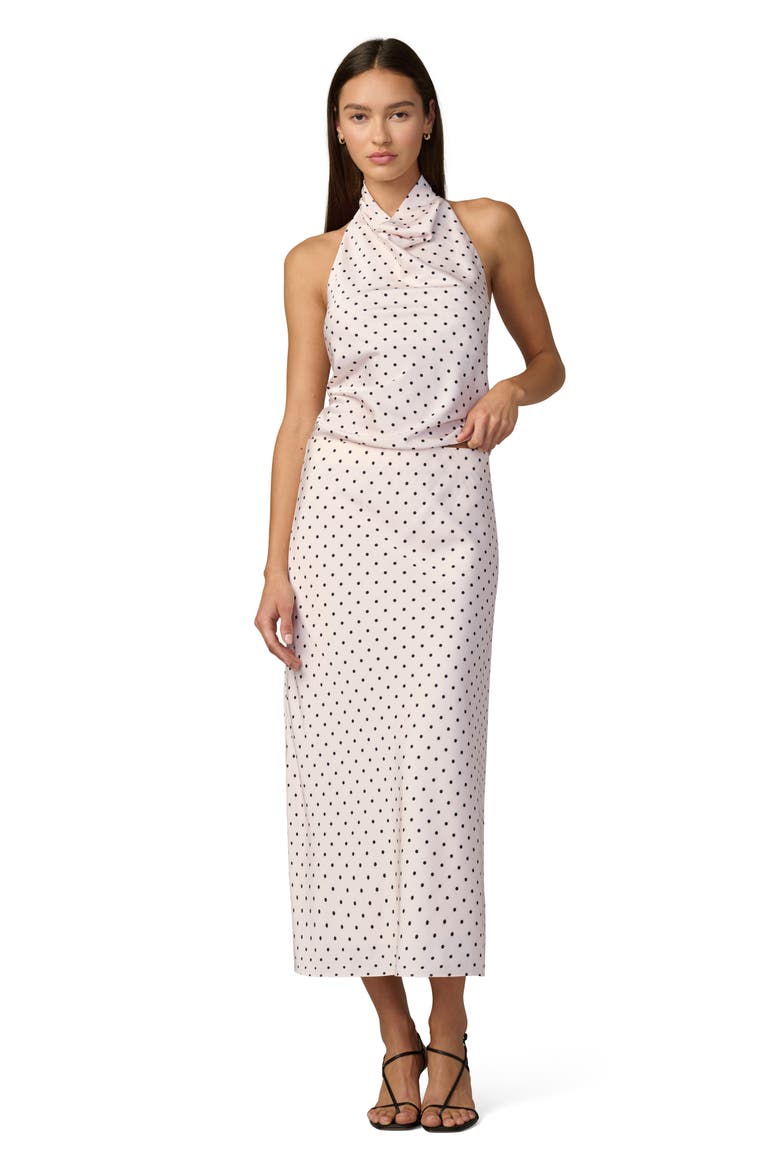The Ines Halter Top, Alternate, color, ECRU POLKA DOT