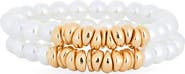 NORDSTROM RACK 2-Pack Faux Pearl Stretch Bracelets