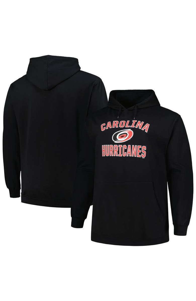 PROFILE Men's Profile Black Carolina Hurricanes Big & Tall Arch Over Logo Pullover Hoodie, Main, color, Black