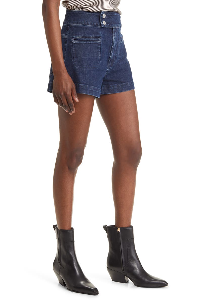 FRAME Le Hardy Welt Pocket High Waist Denim Shorts, Alternate, color,