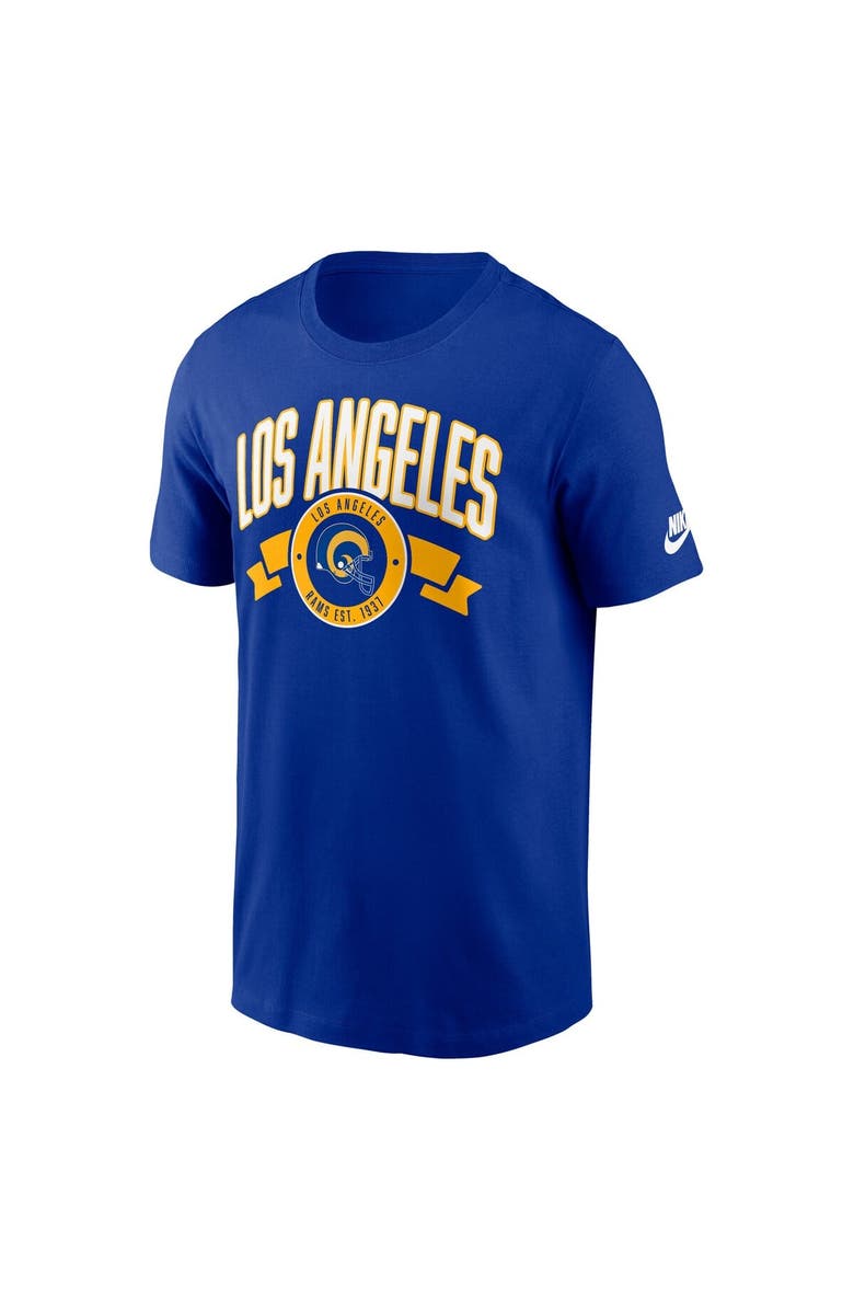 Nike Men's Nike Royal Los Angeles Rams Rewind Front and Back Hit Essential T-Shirt, Alternate, color, Royal