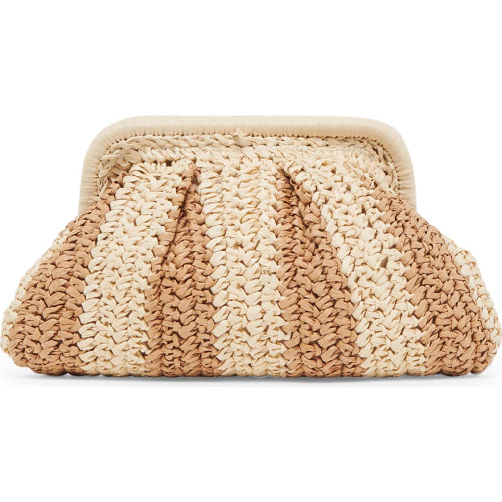 Dolce Vita Hydra Convertible Raffia Clutch In Natural