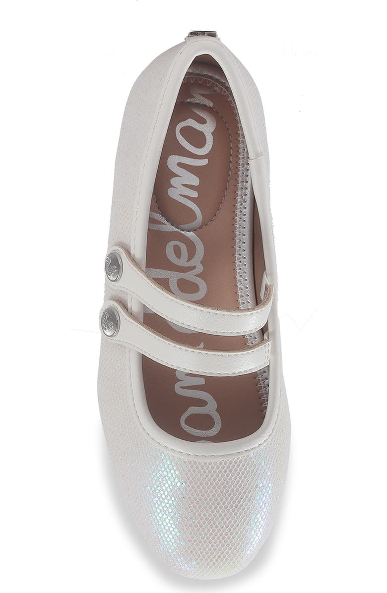 Sam Edelman Kids' Michaela Button Mary Jane Flat, Alternate, color, White