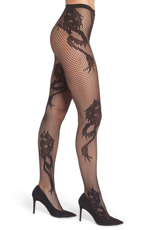 Dragon Toss Net Tights