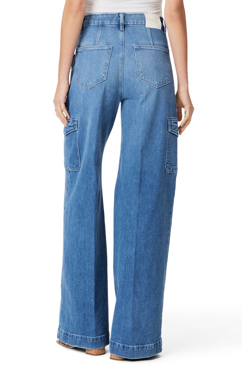 PAIGE Harper Utility Wide Leg Jeans, Alternate, color, Valen Distressed