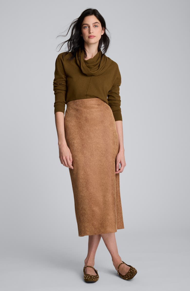 Kenneth Cole Pull-On High Waist Midi Skirt, Alternate, color, 