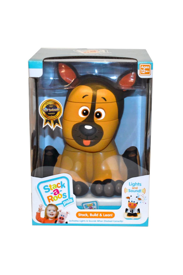 Stackaroos Pals Shepherd Puppy 5Pc Stacking Tower, Lights & Sounds, Stem, Alternate, color, Multicolored