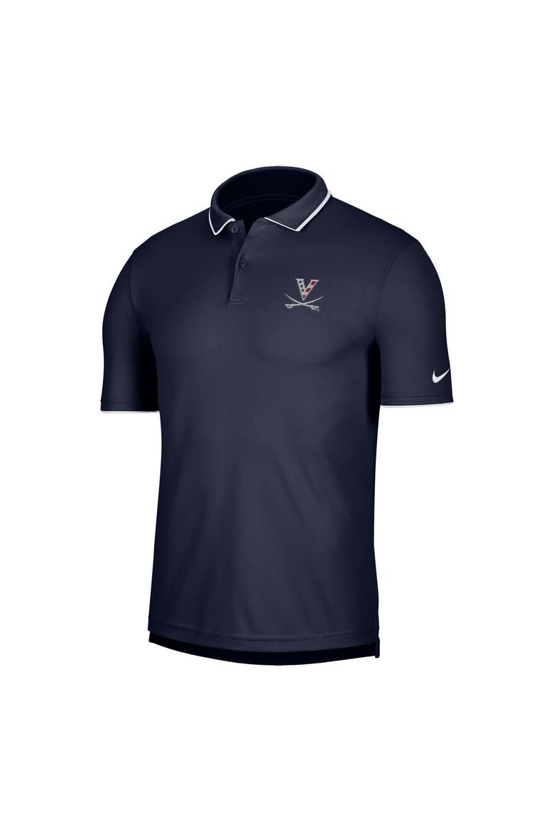 Men's Nike Navy Virginia Cavaliers Red, White & Hoo Sabre Collection Performance Polo, Alternate, color, Navy
