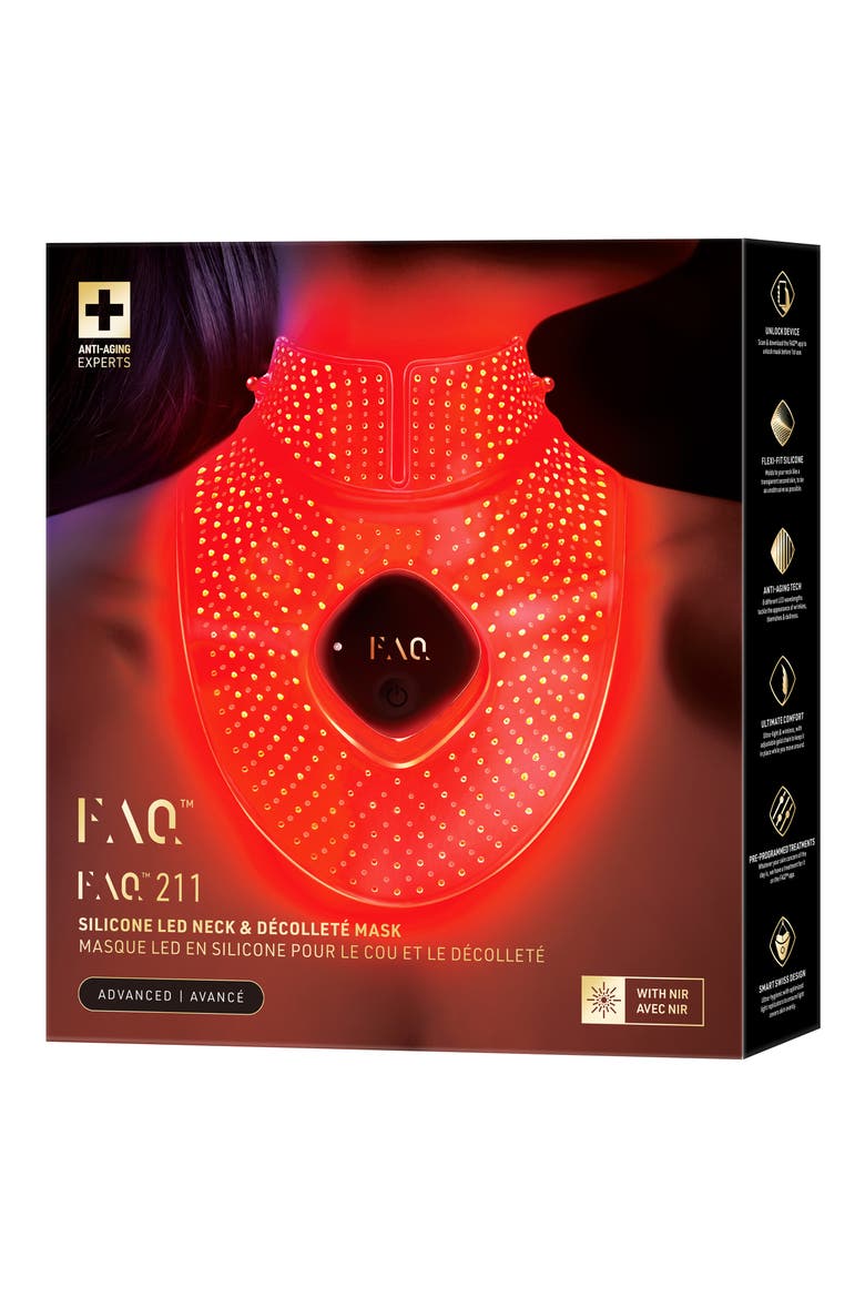 FAQ™ 211 Silicone LED + Near-Infrared Neck & Décolleté Mask, Alternate, color, NONE