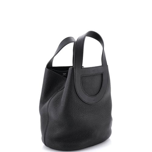 Pre-owned Hermes Hermes In-the-loop Bag Clemence With Swift 23 In Black