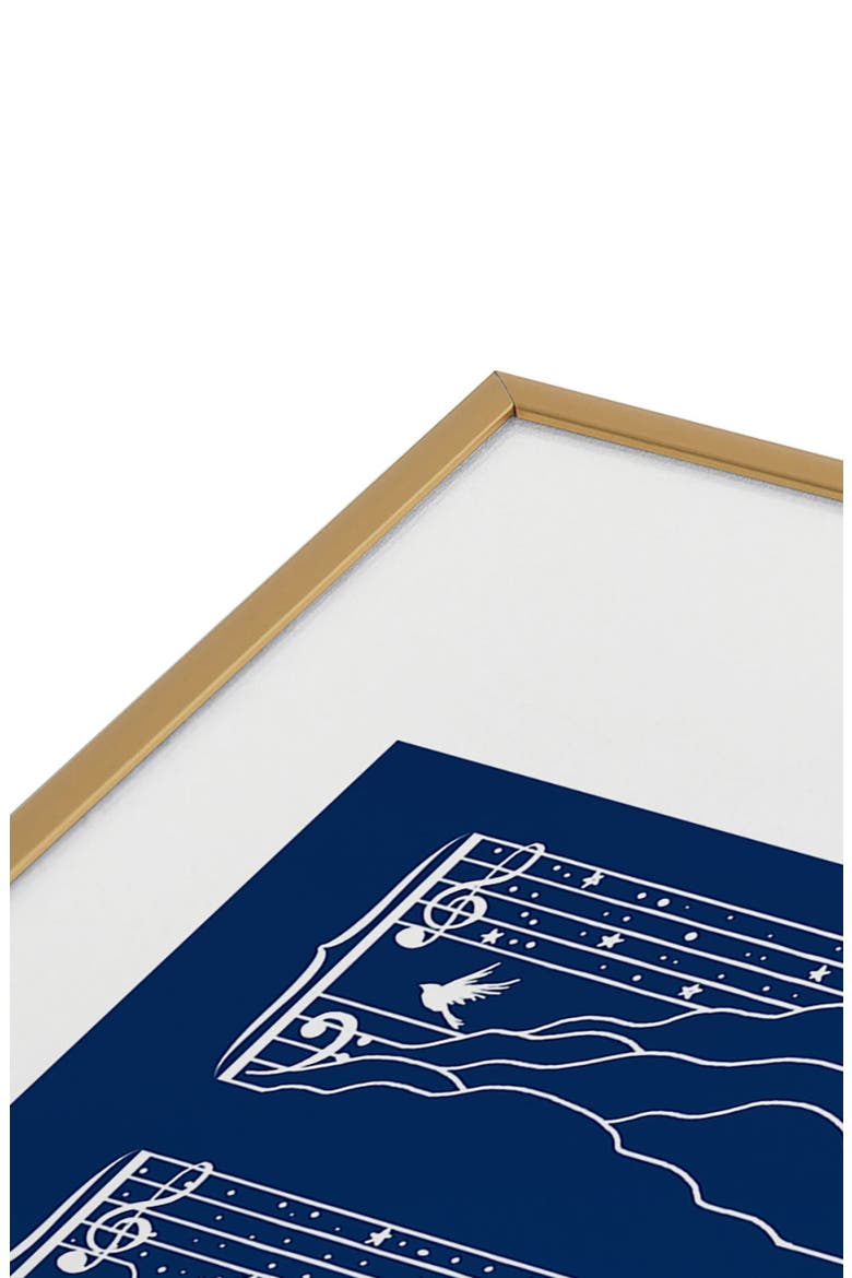 The Moonlight Sonata Blue Framed Art Print, Alternate, color, BLUE