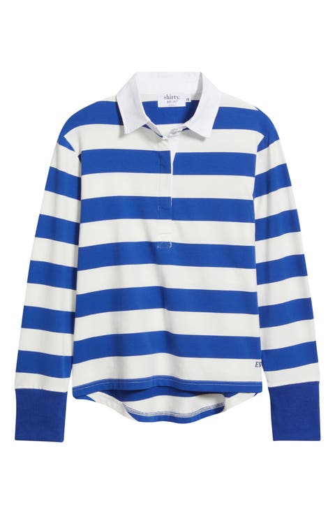 Rugby Stripe Cotton Sweatshirt