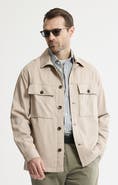 JACHS Rayon Lyocell Military Shirt Jacket