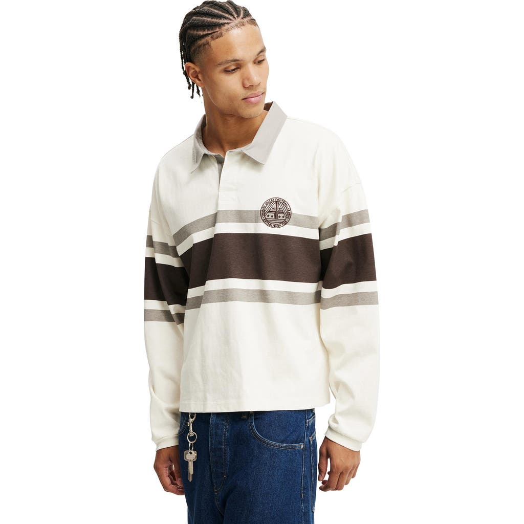COTTON ON COTTON ON CROPPED FIT RUGBY POLO