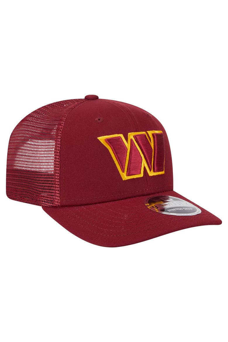 Men's New Era Burgundy Washington Commanders Main Trucker 9SEVENTY Stretch-Snap Hat, Alternate, color, Burgundy