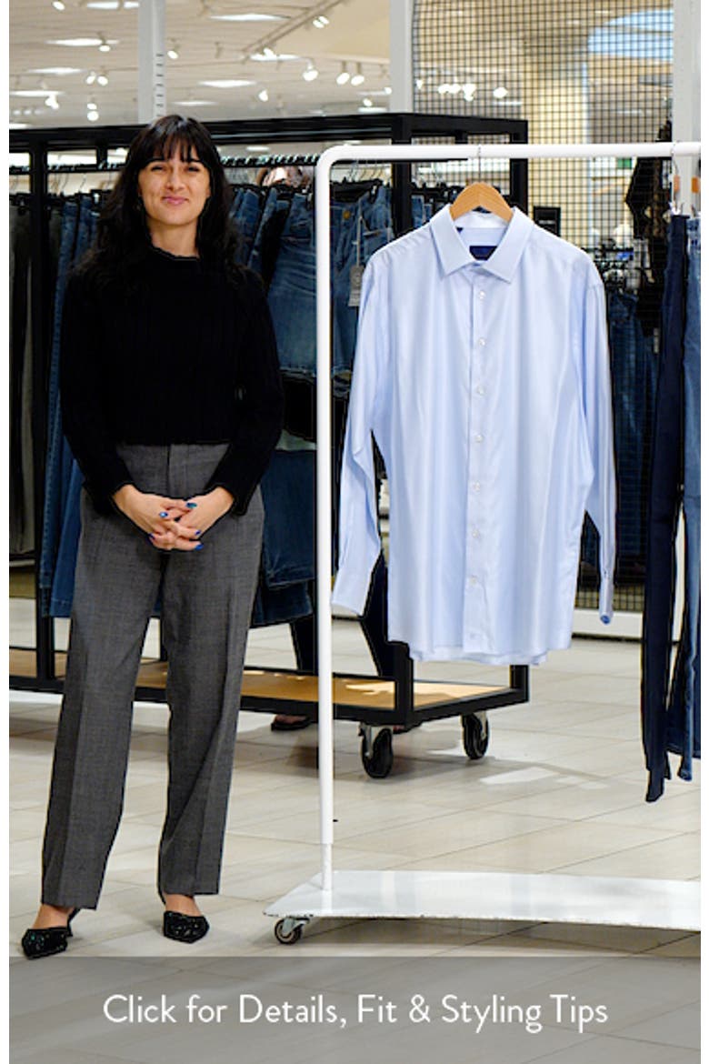 Trim Fit Cotton & Silk Dress Shirt video