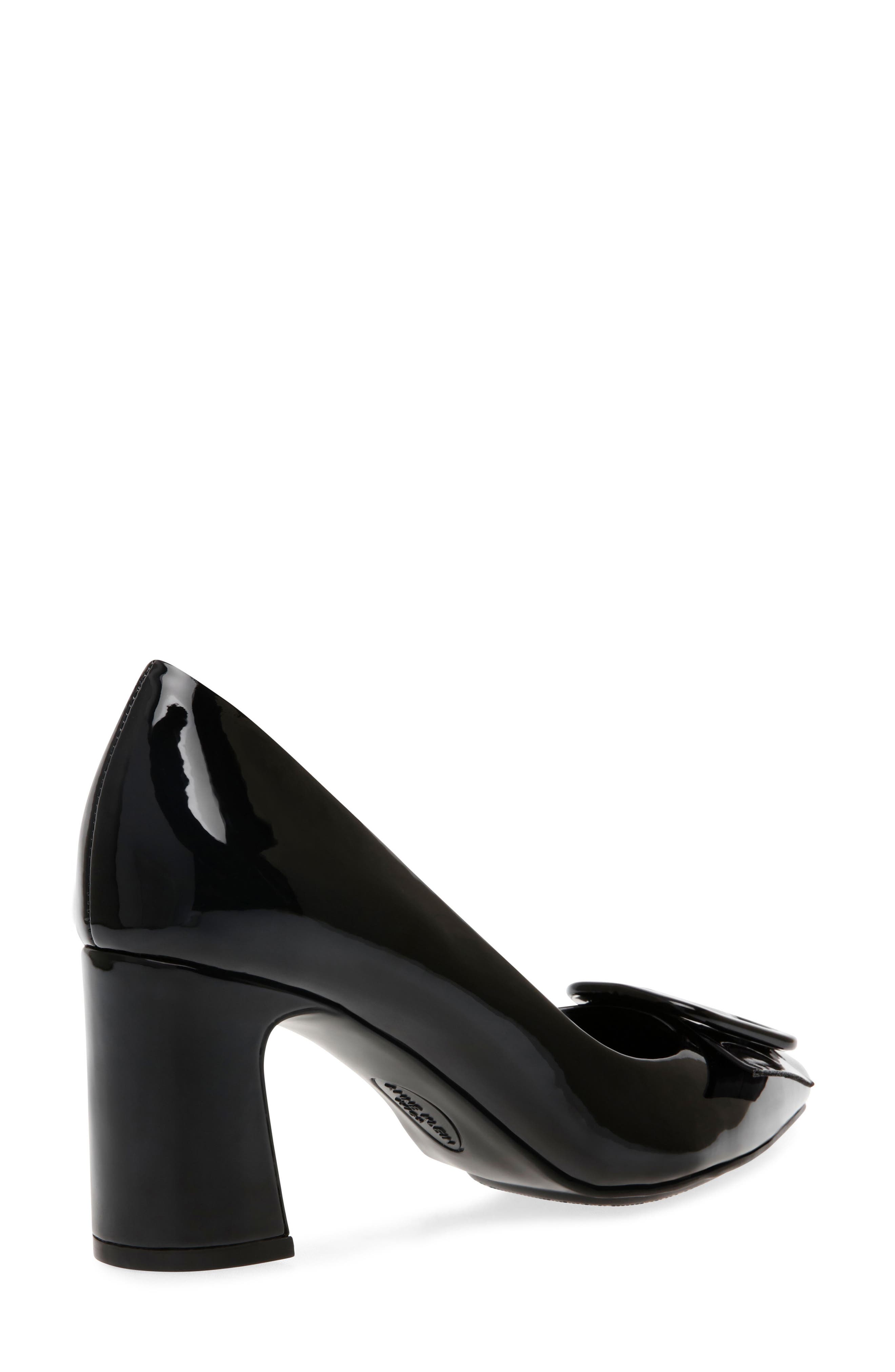 Anne Klein Bentley Buckle Pump, Alternate, color, Black Patent