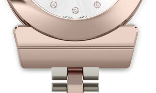 Ferragamo Two-tone Crystal Bracelet Strap Watch, 22.5mm