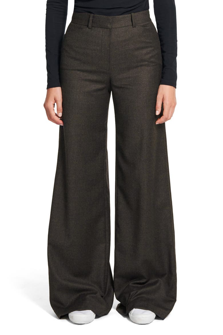 Terena P Virgin Wool Wide Leg Pants, Main, color, GREY