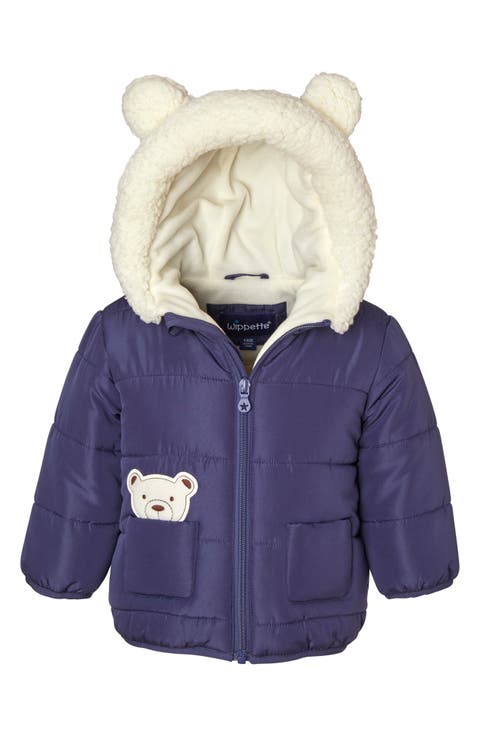 3D Bear Quilted Puffer Jacket