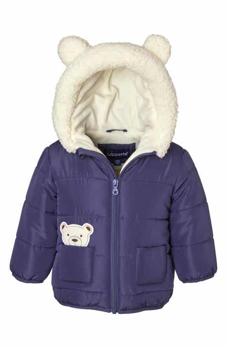 3D Bear Quilted Puffer Jacket