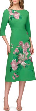 Kay Unger Greta Floral Embroidered Gown