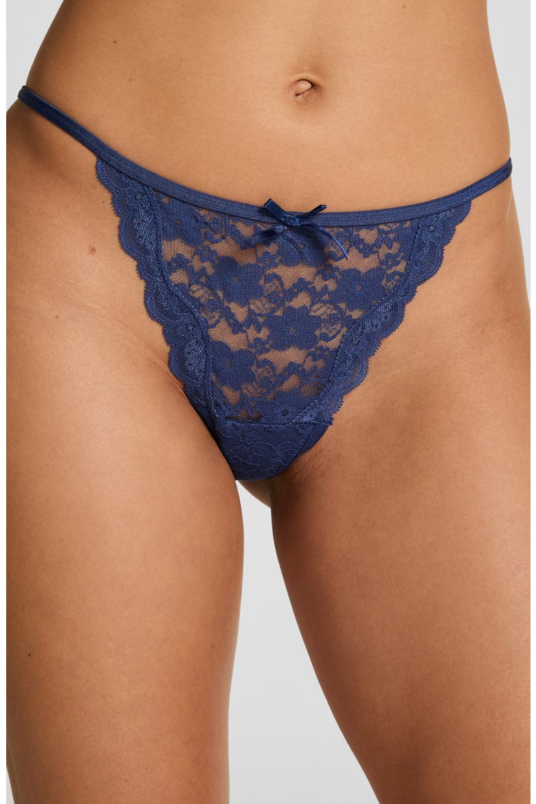 5-Pack Assorted Fashion Mesh & Lace Thongs, Alternate, color, TWILIGHT BLUE
