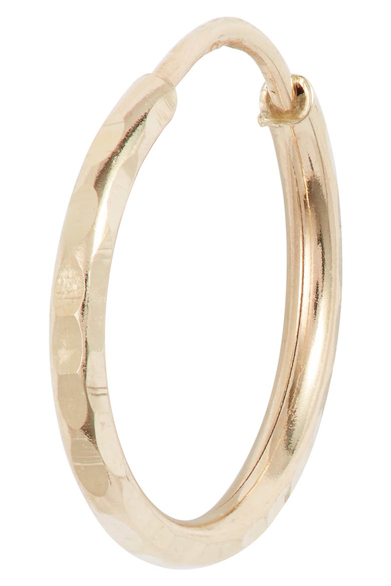 14K Gold Hammered Hoop Earrings (Nordstrom Exclusive), Alternate, color, YELLOW GOLD