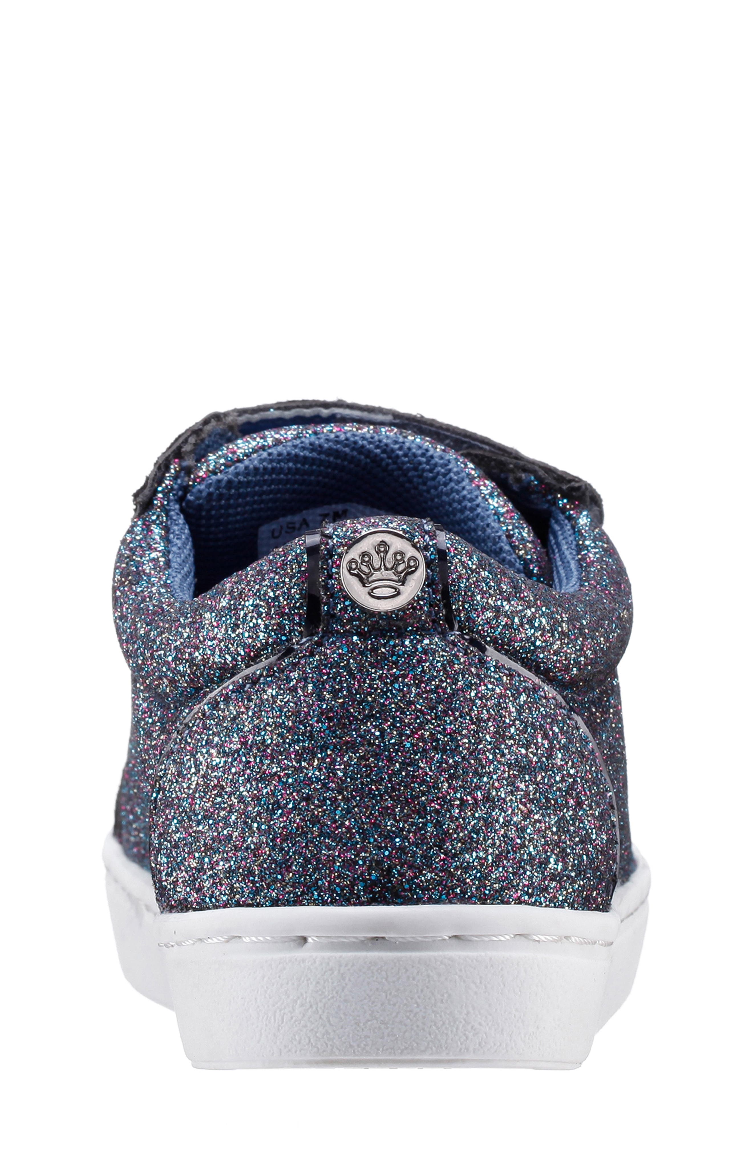 Nina Kids' Metallic Sneaker, Alternate, color, Navglt