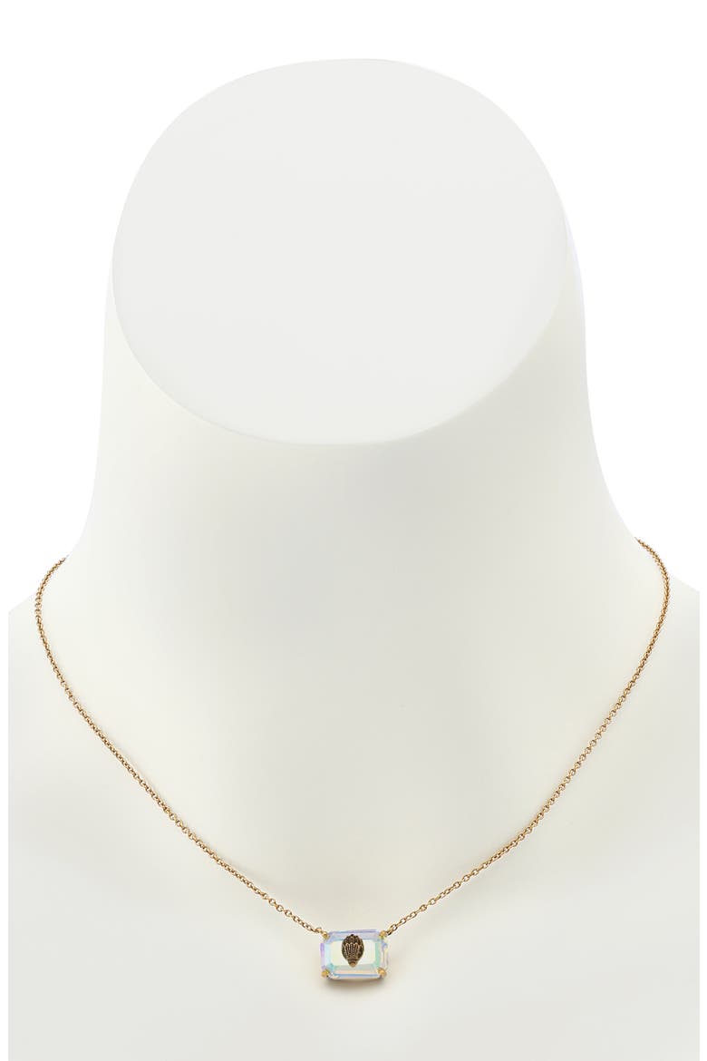 Emerald Cut Pendant Necklace, Alternate, color, CRYSTAL ABALONE