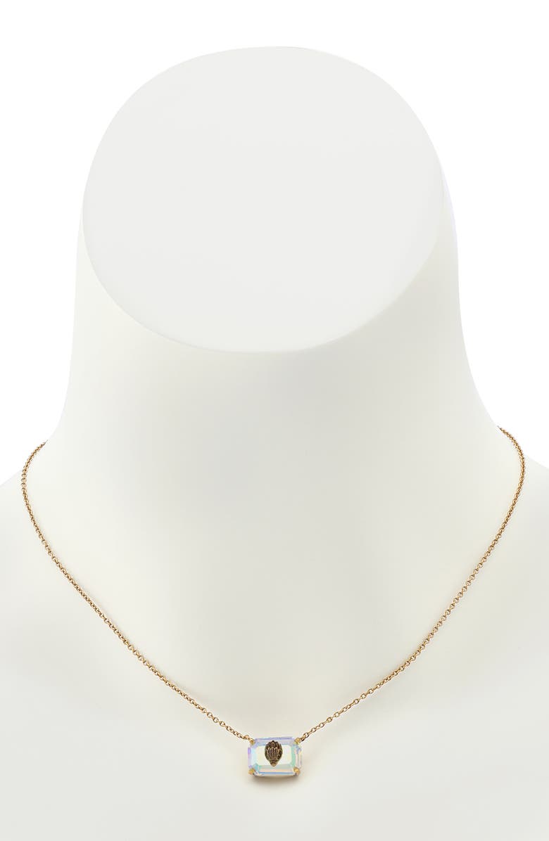 Kurt Geiger London Emerald Cut Pendant Necklace, Alternate, color, Crystal Abalone