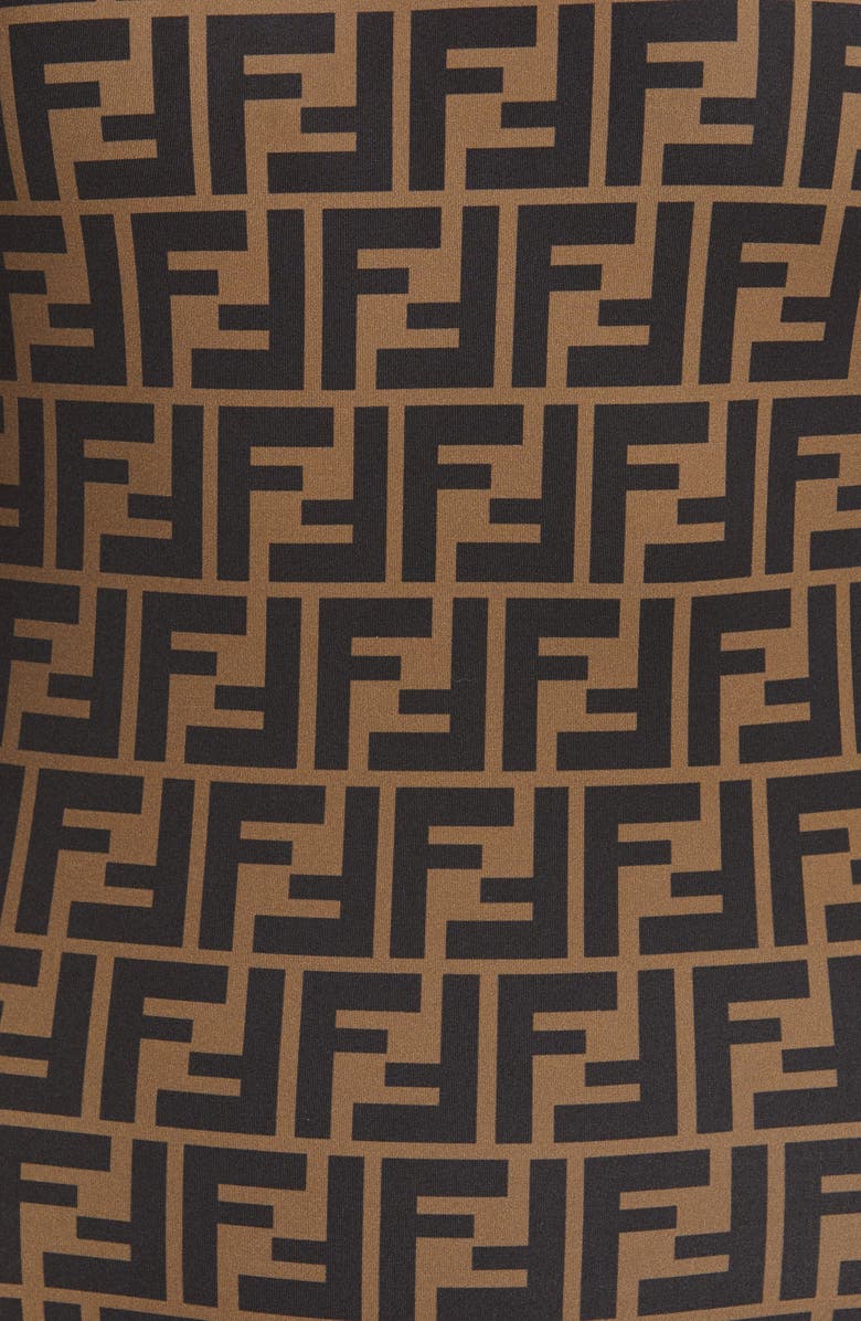 Fendi FF Reversible Logo One-Piece Swimsuit, Alternate, color,